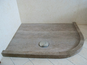 AMETISTA - Corner natural stone shower tray _ RAMA 1956